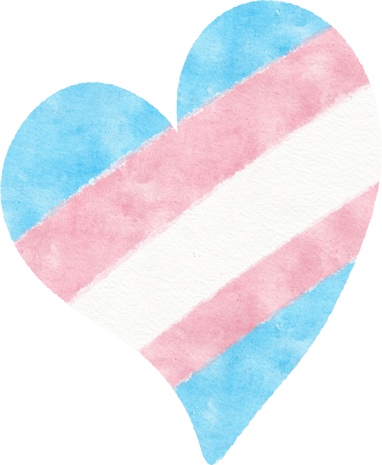Pride Transgender Rainbow Heart