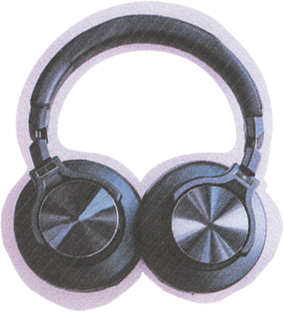Scanned Cutout Headphones